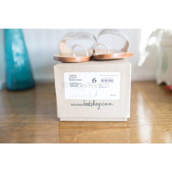 BEEK by Two Birds Finch Leather Sandal 6 Snake NEW - Picture 2 of 5